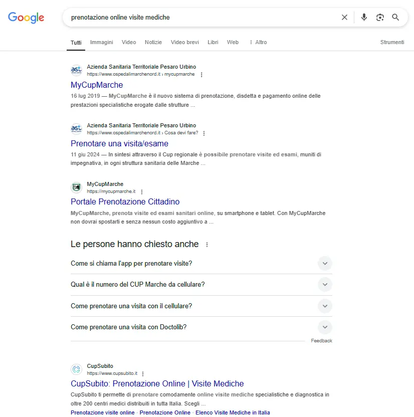 ricerca transazionale senza query brand