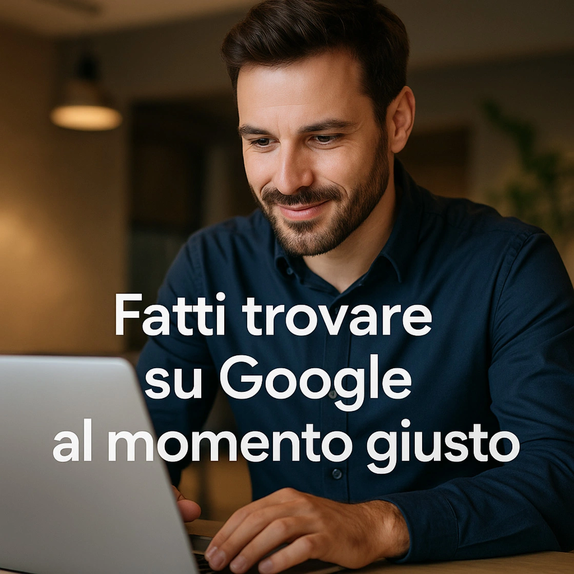 L’algoritmo di Google può aiutare il tuo business a crescere Imprenditore che lavora alla visibilità del proprio sito web su Google