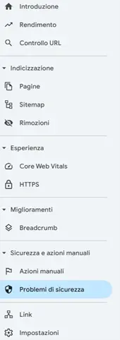 problemi di sicurezza search console