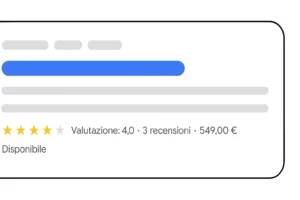 snipet di ricerca google per siti ecommerce